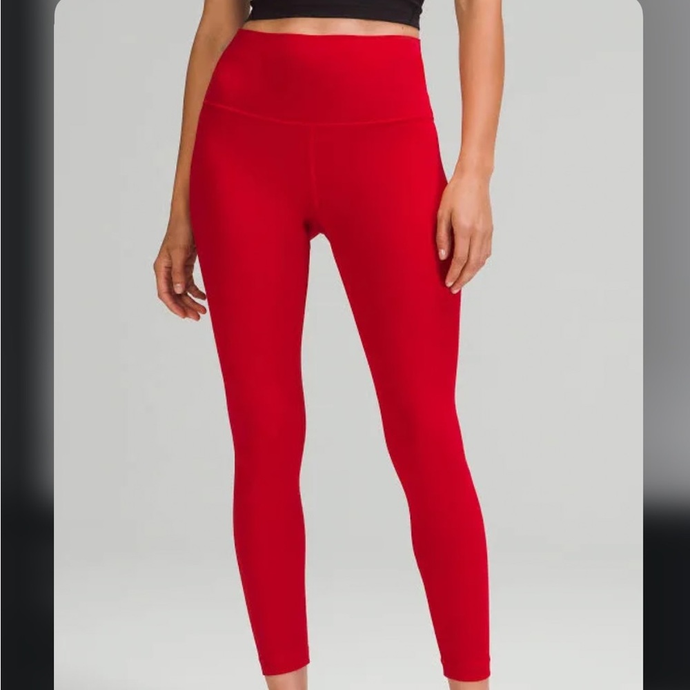 Lululemon red align leggings size 4, 25” inseam